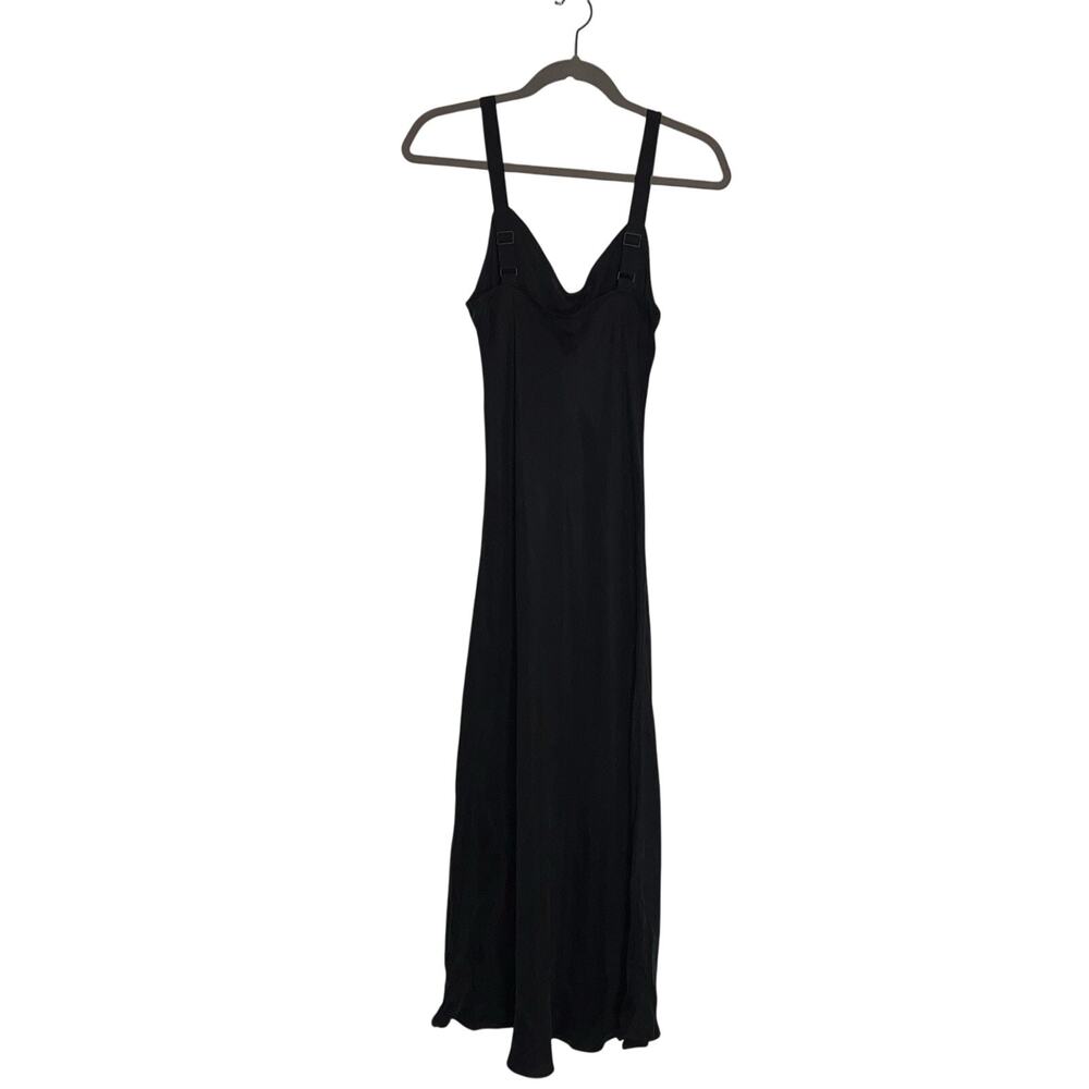 J.Crew Gwyneth Slip Dress Size 4 Black Cupro Blend V-Neck Classic Party NEW NWT - Picture 8 of 13